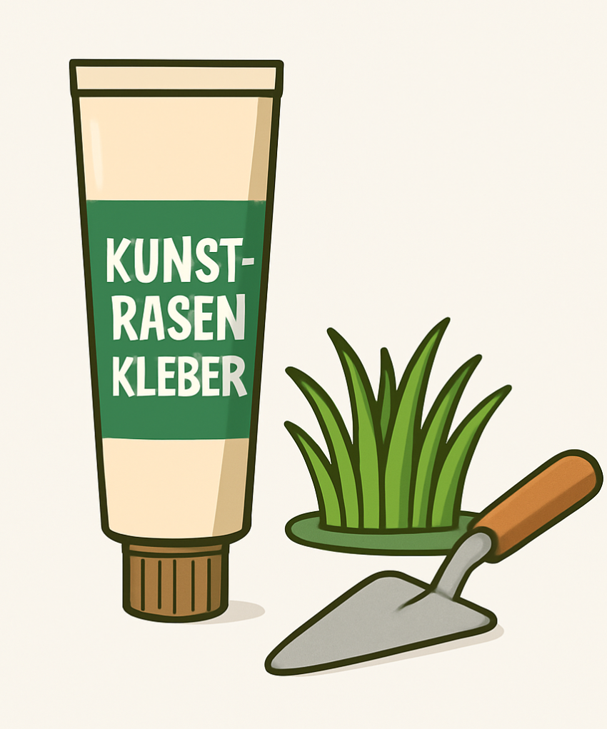 Kunstrasenkleber – KI-Sortimentsillustration