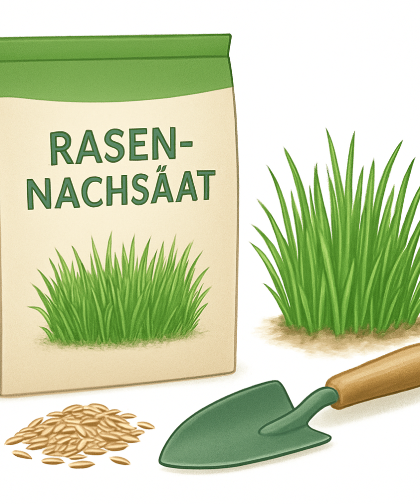 Rasen-Nachsaat – KI-Sortimentsillustration