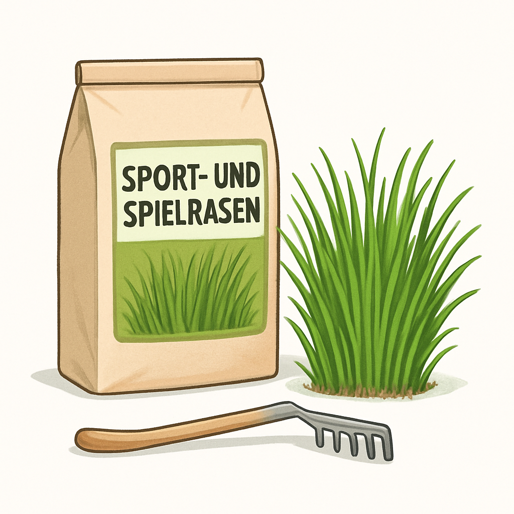 Sport- und Spielrasen – KI-Sortimentsillustration
